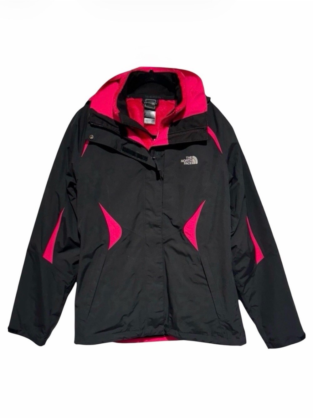 The North Face Boundary Triclimate 3 in 1 Black Retro Pink Jacket Size M